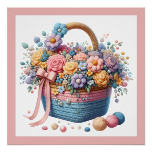 Knitting Crochet Crafts Poster