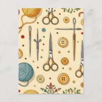 Knitting Crochet Sewing Tools Pattern