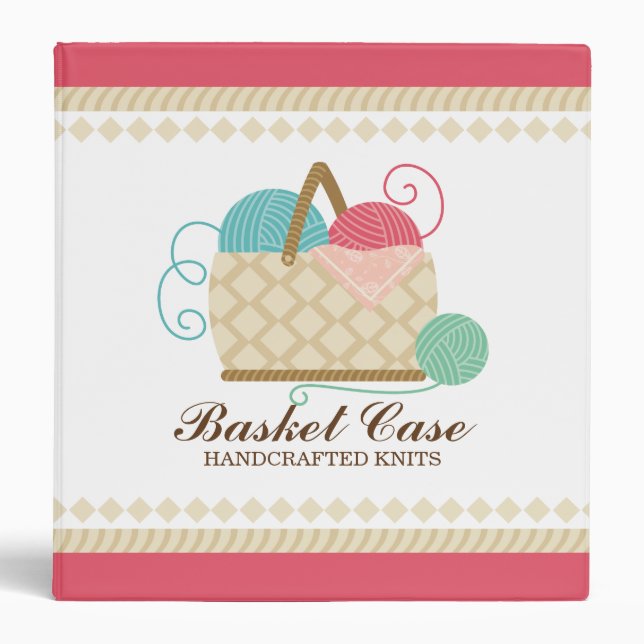 Knitting crochet yarn basket crafts hobbies binder (Front)