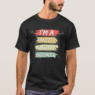 Knitting  Crochet Yarn Vintage Graphic Plus Size   T-Shirt