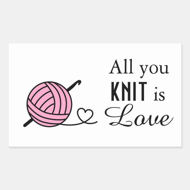 Knitting Crocheting Yarn - Custom Colour Sticker (Front)