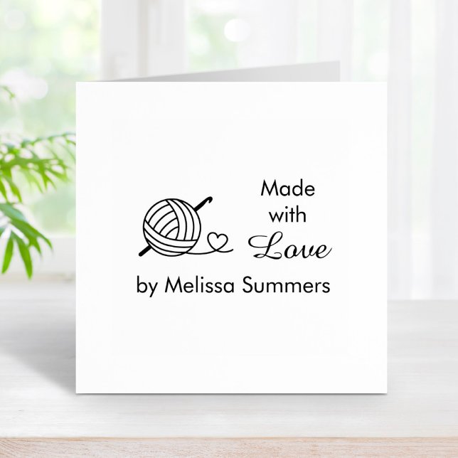 Knitting Crocheting Yarn Made with Love 2 Rubber Stamp (Creator Uploaded)