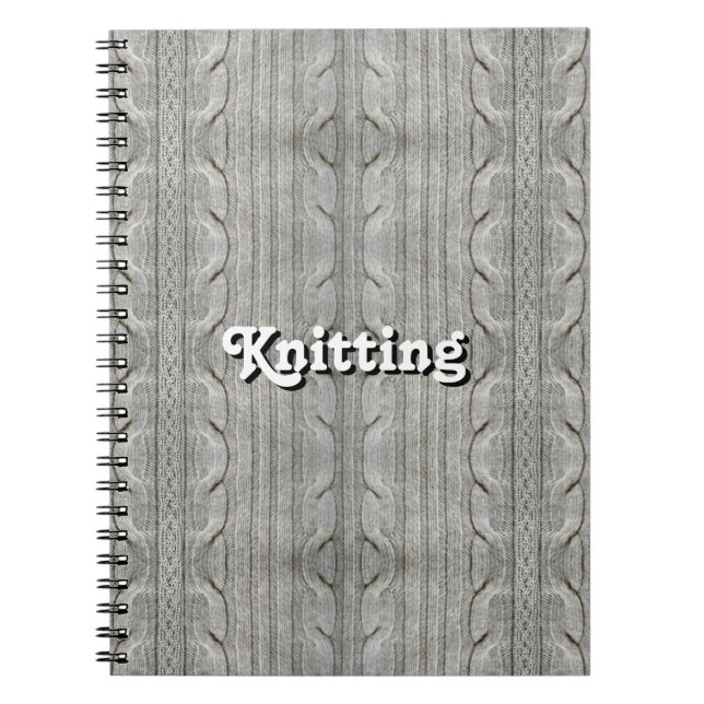Knitting (customizable) notebook (Front)