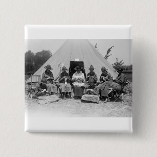 Knitting for the Cause: 1916 2 Inch Square Button