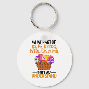 Knitting Funny Knitting Quotes Keychain