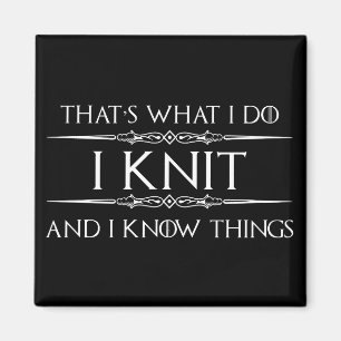 Knitting Gifts for Knitters - Funny I Knit Magnet