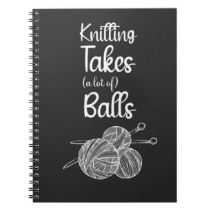 Knitting Gifts Minimalist Yarn Simple For Her Notebook