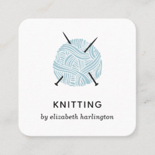 Knitting handmade. Knitter Crochet craft supplies Square Business Card