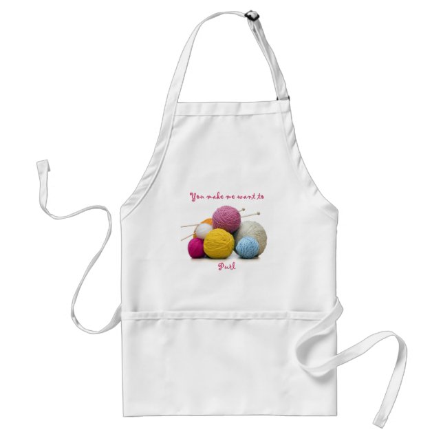 knitting humour standard apron (Front)