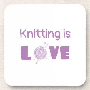 Knitting is Love Coaster