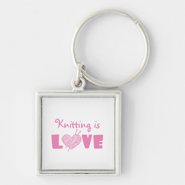 Knitting is Love Keychain (Front)