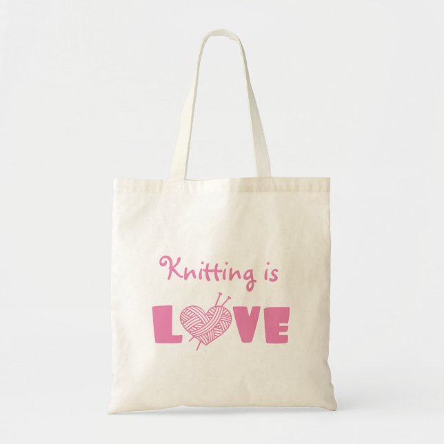 Knitting is Love Tote Bag (Front)