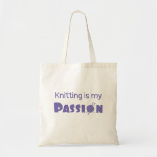 Knitting is my passion tote bag