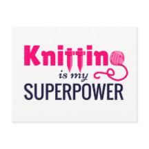 Knitting is My Superpower in Pink