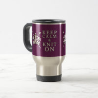Knitting • Keep Calm Knit On • Crown Logo {Dark}