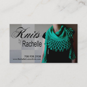 "Knitting" Knit, Crochet, Handmade, Crafts Business Card
