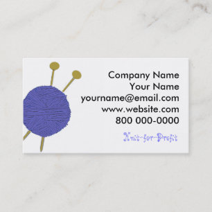 Knitting Knitter Business Card