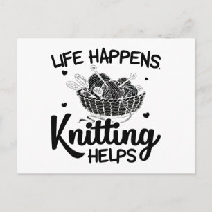 Knitting   knitter crochet sewing hobby gifts postcard