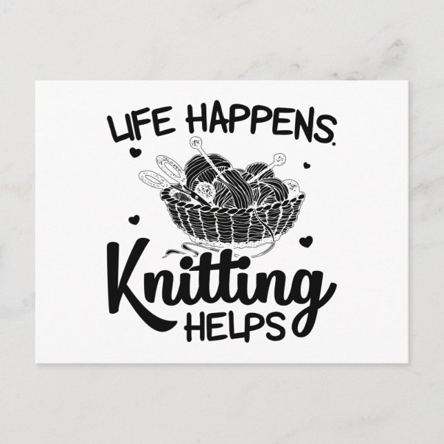 Knitting | knitter crochet sewing hobby gifts postcard (Front)