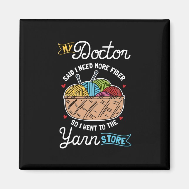 Knitting Knitter Magnet (Front)