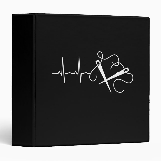 Knitting - Knitting Needles Heartbeat Binder (Front/Spine)