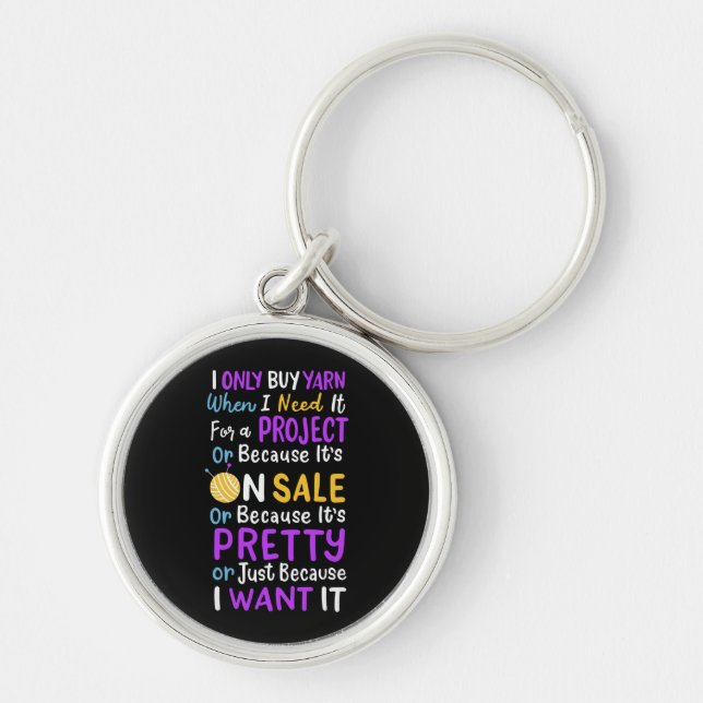 Knitting Knitting Wool Keychain (Front)