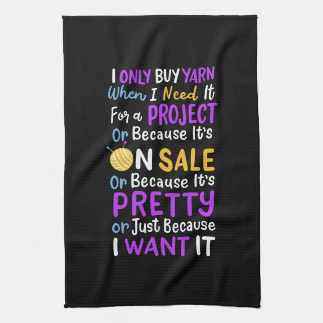 Knitting Knitting Wool Kitchen Towel (Vertical)