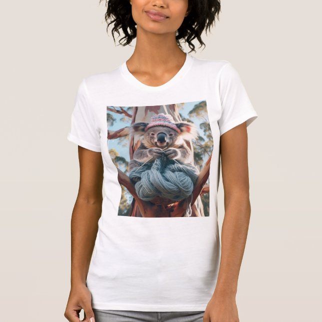knitting Koala KI Koala image T-Shirt (Front)