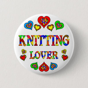 Knitting Lover 2 Inch Round Button