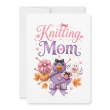Knitting Mom Halloween Card