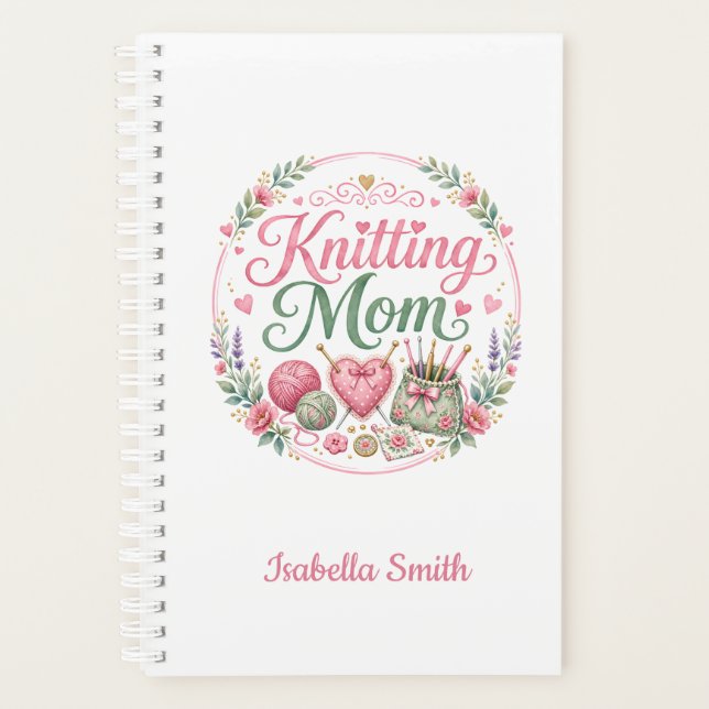 Knitting Mom - Hard Cover Planner (Front)