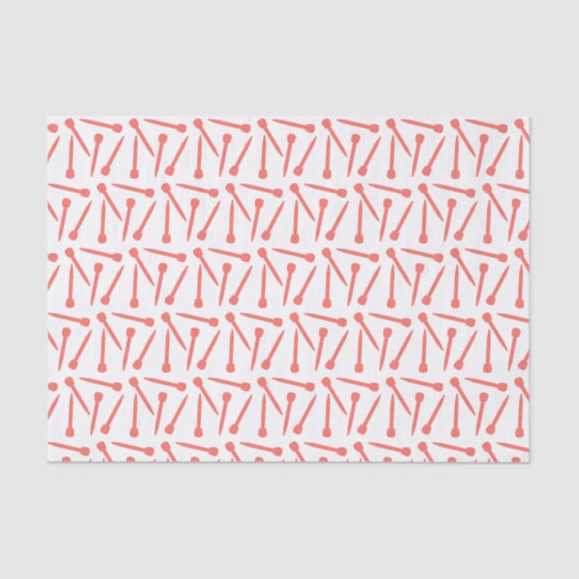 Knitting Needles Crafts Living Coral Tissue Paper (Front)