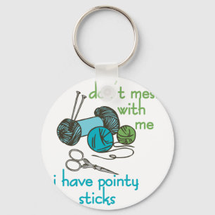 Knitting Needles Keychain