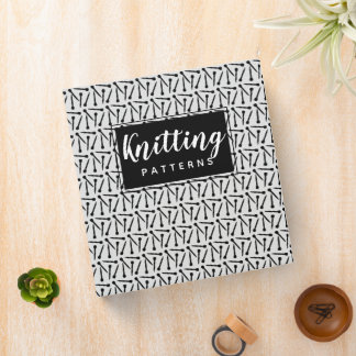 Knitting Needles Yarn & Crafts Pattern Organizing Binder