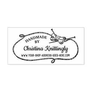 Knitting Needles Yarn Frame   Handmade By Custom Rubber Stamp