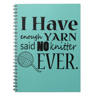Knitting • Not Enough Yarn Crafts Notebook