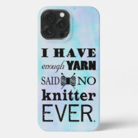 Knitting Not Enough Yarn Crafts Watercolor Texture