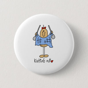 Knitting Nut 2 Inch Round Button