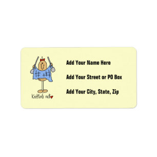Knitting Nut T-shirts and Gifts Label
