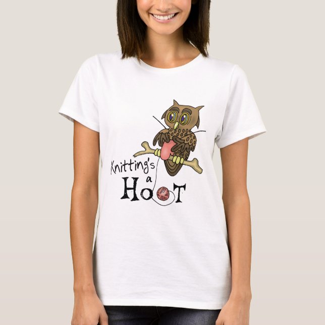 Knitting Owl T-shirt (Front)