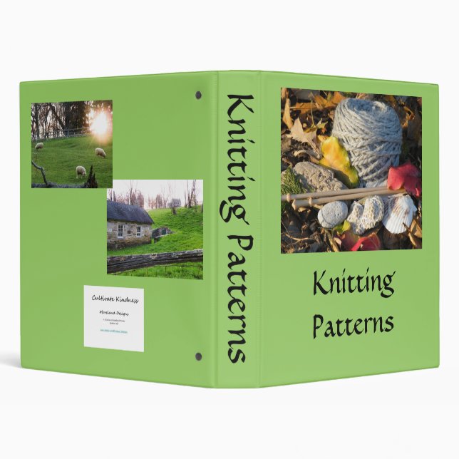 Knitting Pattern Book Binder (Background)