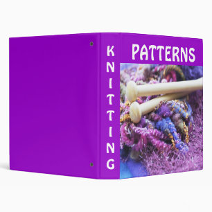 Knitting patterns binder