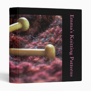 Knitting Patterns Personalized Binder  ©