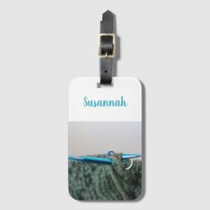 Knitting Personalized Luggage Tag