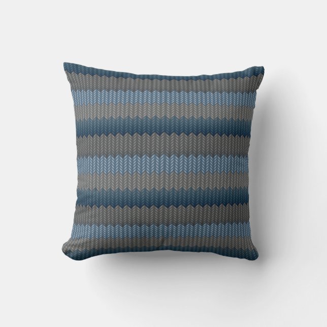 Knitting Pillows Wool Print Throw Pillows Custom (Front)