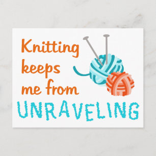 Knitting Postcard