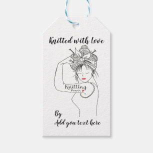 Knitting Power custom Gift tags