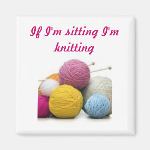 Knitting quotes magnet