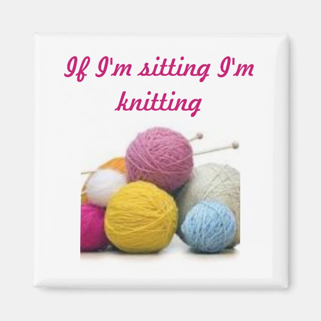 Knitting quotes magnet (Front)