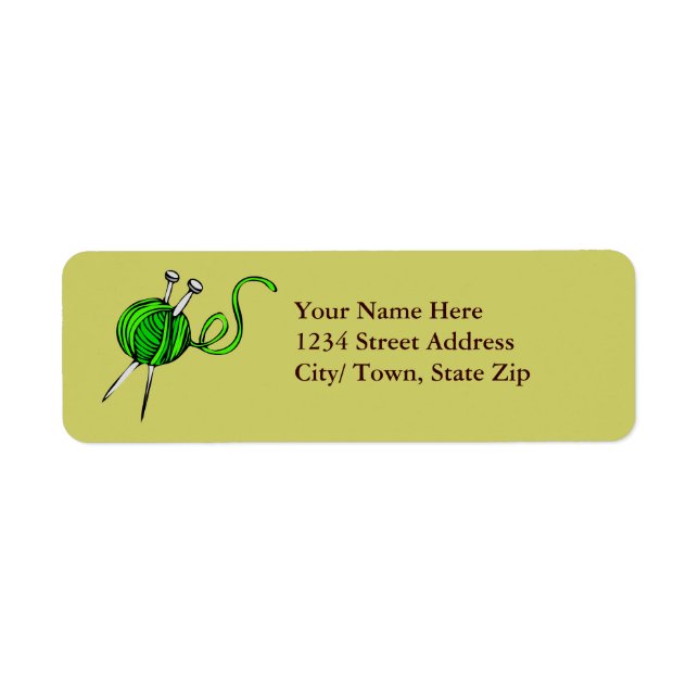 Knitting Return Address Labels (Front)